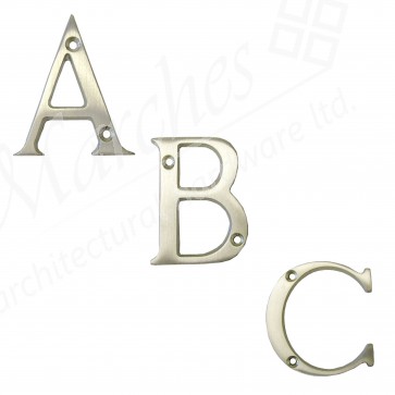 Letters A to D - Satin Chrome