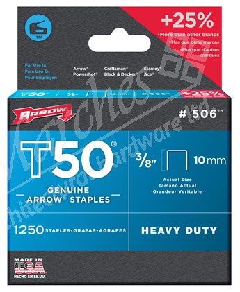 Arrow T50 Series - 0.050 Wire Staples