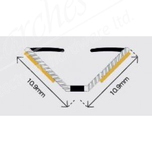 V-Flap Elite Smoke Seal 2.1m - White (Pack 10)