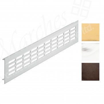 Ventilation grill, 400 x  80 mm, for recess mounting
