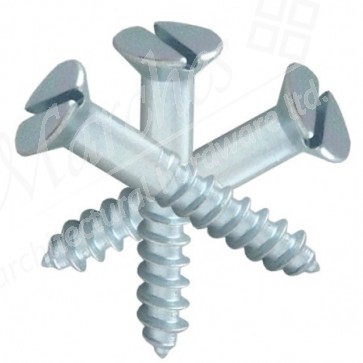 No. 8 Gauge Slotted Zinc Screws (length 3/4-2")