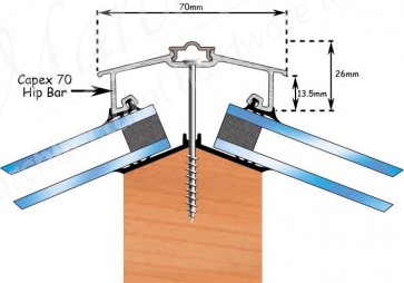 Exitex - Capex 70 Hip Bar + Rag 55 2.4m - 6m - Aluminium