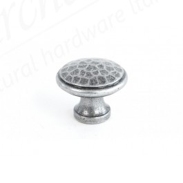 Beaten Cupboard Knob - Pewter