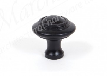 Ringed Cabinet Knob - Black