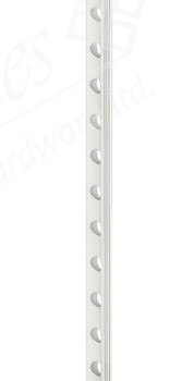 Shelf Support Strip 2.5m - White Plastic