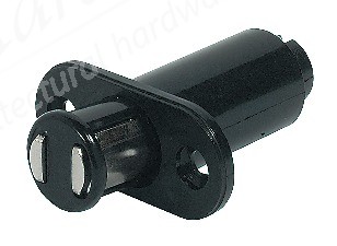 Magnetic Pressure Catch for Recess Mounting - Black