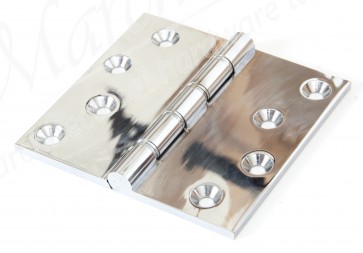 4" x 4" Projection Hinges (pair) - Polished Chrome