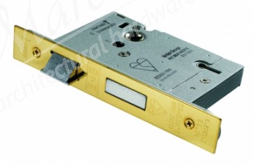 Eurospec British Standard 5 Lever Sashlock 76mm Keyed Alike - PVD Brass