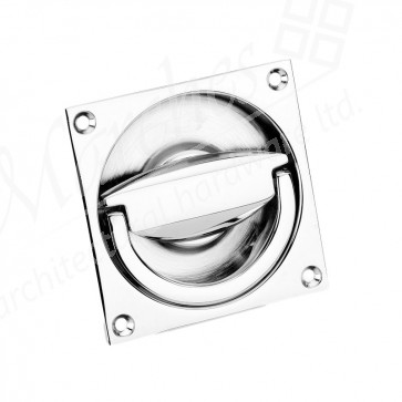 75mm x 75mm Flush Ring Pull - Satin Nickel 75mm x 75mm Flush Ring Pull - Satin Nickel