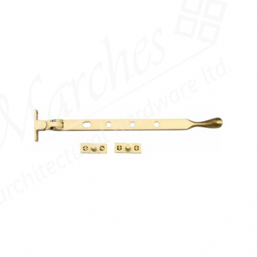 10" Bulb End Casement Stay - Satin Brass