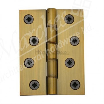 Brass Butt Hinges with Double Phosphor Washers 4" x 2 5/8" - Antique Brass (PR)
