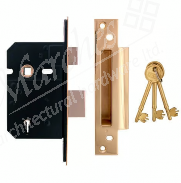 2.5" 5 Lever BS Sashlock PVD Brass - Keyed Alike 2.5" 5 Lever BS Sashlock PVD Brass - Keyed Alike