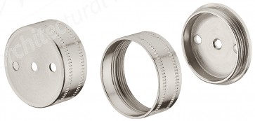 Brass Wardrobe Rail (Round) End Support - Nickel Plated
