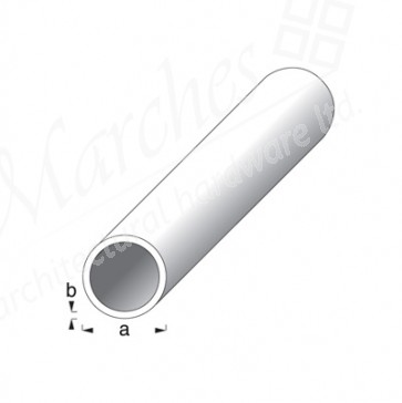 Round Tube 1m x 10mm x 1mm - Silver Anodised Aluminium
