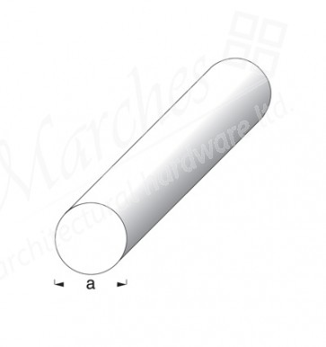 Solid Round Tube 1m x 6mm Diameter - Silver Anodised Aluminium