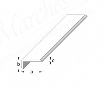 Edge Profile 1m x 14mm x 10mm - Silver Anodised Aluminium