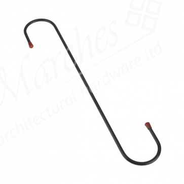 60 x 430mm S Hook - Black (10kg Max Load)