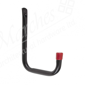 115 x 200 x 20mm Single Tubular Hook - Black (15kg Max Load)