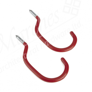 100mm Large Round Screw-In Hook (2 Pack) (15kg Max Load)