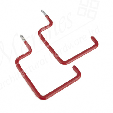 115mm Square Screw-In Hook (2 Pack) (15kg Max Load)