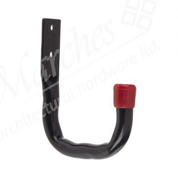 100 x 20 x 80mm Single Tubular Hook - Black