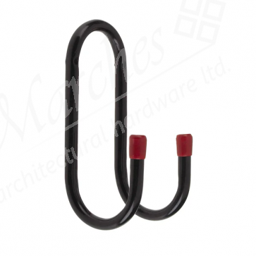 160 x 80 x 70mm Tubular Double Hook - Black