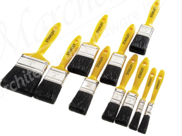 Stanley Hobby Brush Set of 10 (12x2, 25x2, 38x3, 50x2 & 75)
