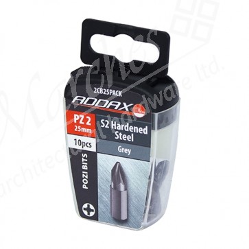 PZ2 Steel Driver Bits - 25mm (Pack 10)