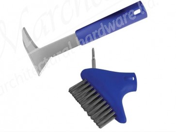 (Tool Champion) Auto-lock Patio Steel Brush & Weeder