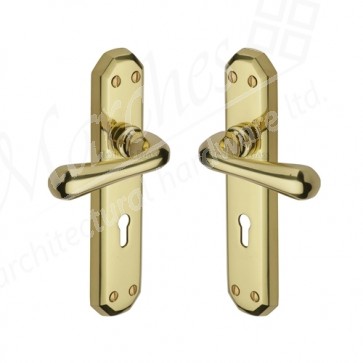 Charlbury Lever Lock Handle - Polished Brass