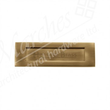 Letter Plate 305mm x 102mm - Antique Brass