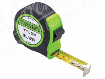 Stanley Hi-Vis Tylon Tape (8m / 26ft)