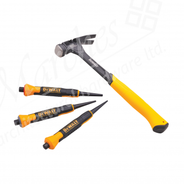 Dewalt 567g (20oz) Claw Hammer With Free 3 Piece Nail Set