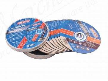 Faithfull 10 Piece 115mm (4 1/2") Inox Cut Off Wheels