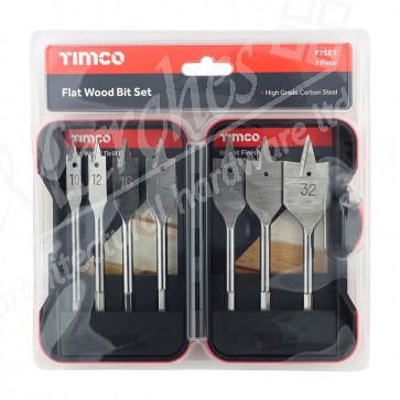 6 Piece Flat Wood Bit Set