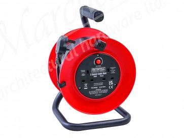 Faithfull 20M Cable Reel 13A 2 Sockets