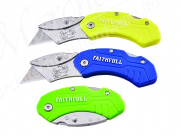 Faithfull Folding Hi-Vis Utility Knife