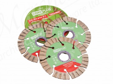 Coreplus Hybrid 115Mm Turbo Diamond Blade Triple Pack (3)