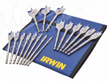 Irwin 17 Piece Flat Wood Bit Set                                                
