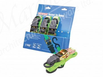 Faithfull 4 Piece Ratchet Tie Down Set