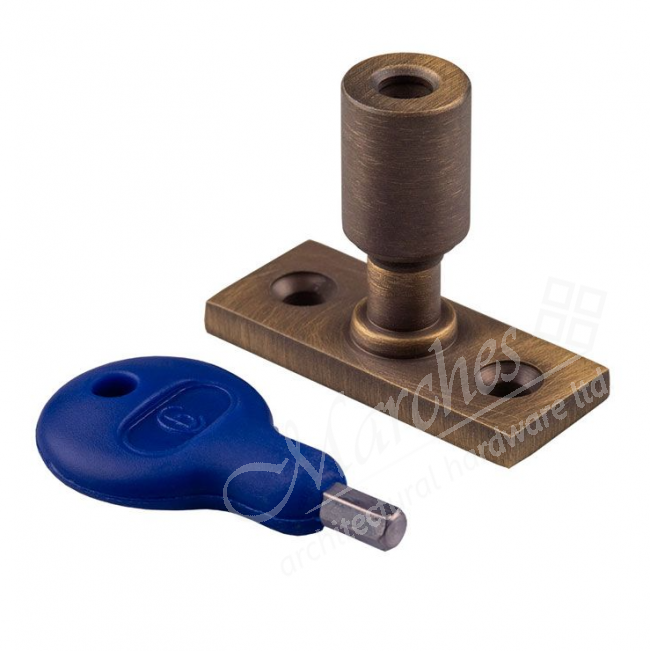 Locking Stay Pin + Key Antique Brass Window Stay Pins Casement