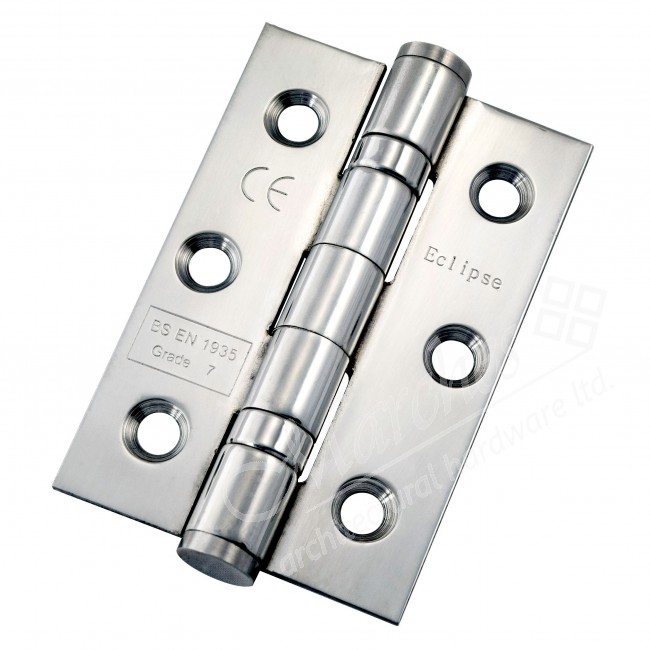 3" Eclipse Ball Bearing Butt Hinges (pair) Stainless Steel Butt
