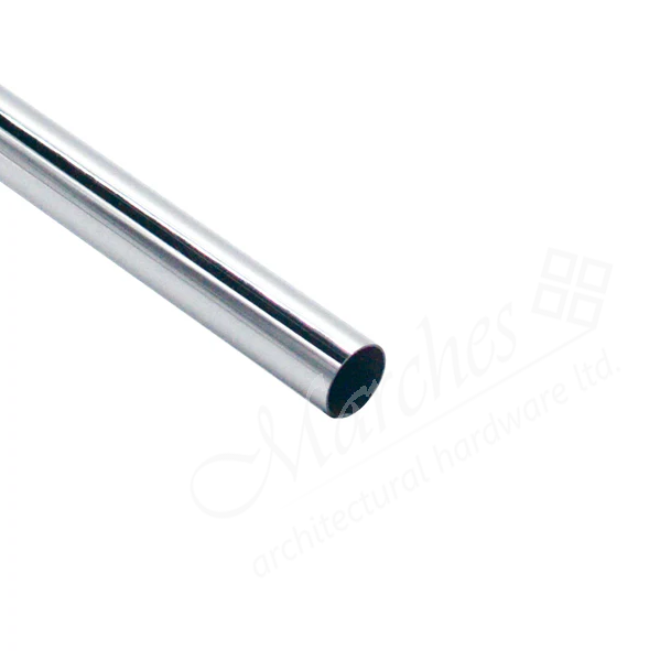 25mm Round Wardrobe Rail Polished Chrome 3000mm Wardrobe Rails Shelving Wardrobe Furniture Cabinet Kitchen Fittings Marches Architectural Ironmongery