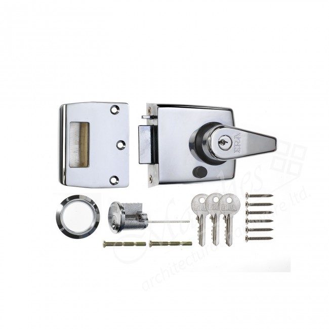 ERA Night Latch Double Locking 60mm Backset Satin Chrome Night