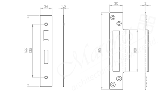 Forend & Strike Pack to Suit ESS/LSS/OSS/BAS - Satin Brass - Euro ...