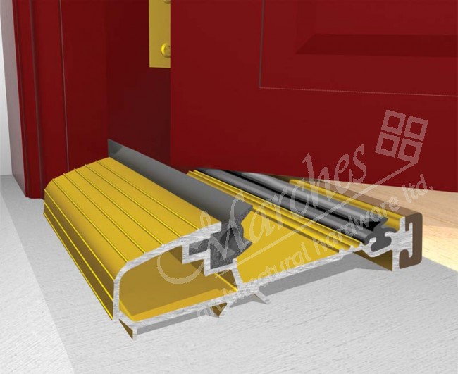 MDS80/2 WEATHERBAR 1220m GOLD Inward Opening Door Weatherbars