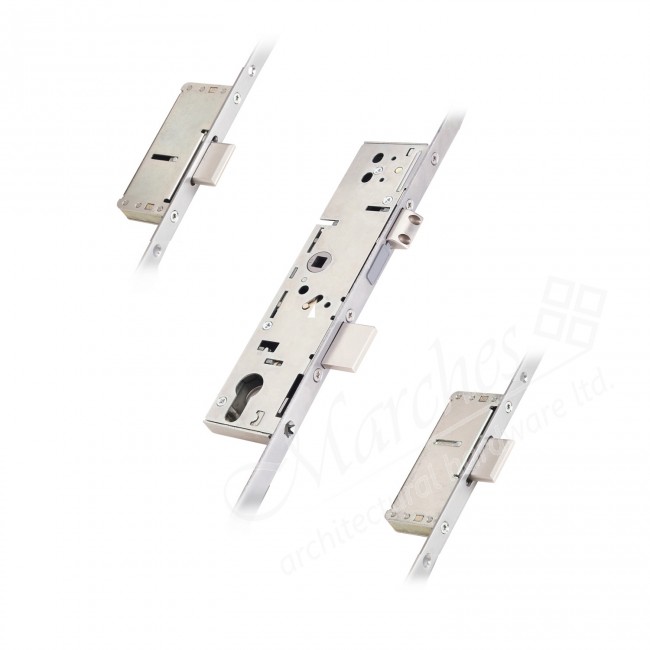 3 Point Door Lock 2 Linear 45mm Backset Stainless Steel Single Door