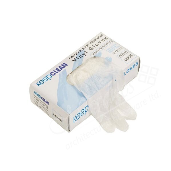 Powdered Vinyl Gloves Large (Size 9) (Box 100) Gloves Safety