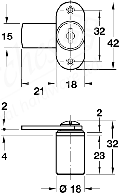 cylinder cam clockwise alike keyed closure trap lock anti mm key without