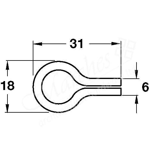 Banjo Shelf Supports Florentine Bronze (100) Shelf Supports